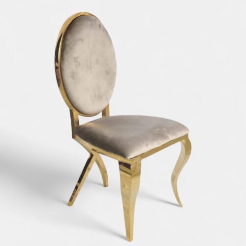 Annabelle Gold Dining Chair Taupe