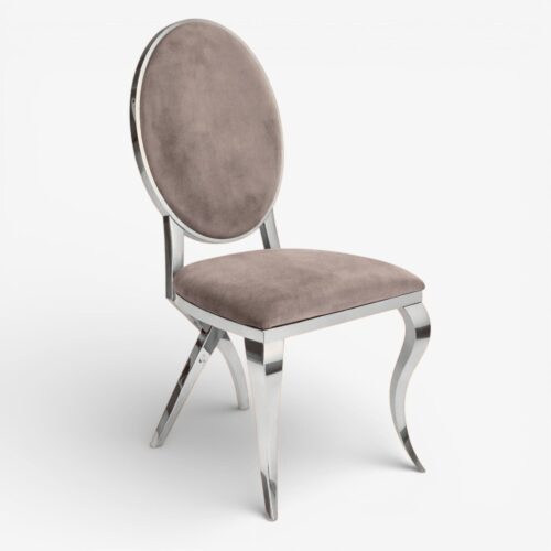 Annabelle Silver Dining Chair Taupe