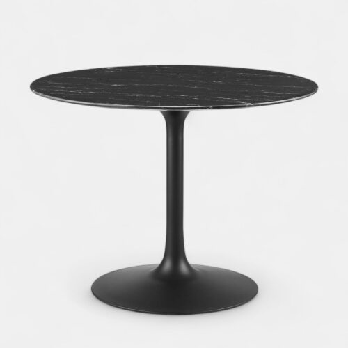 Camila Black Dining Table Black Marble