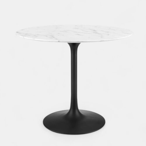 Camila Black Dining Table White Marble