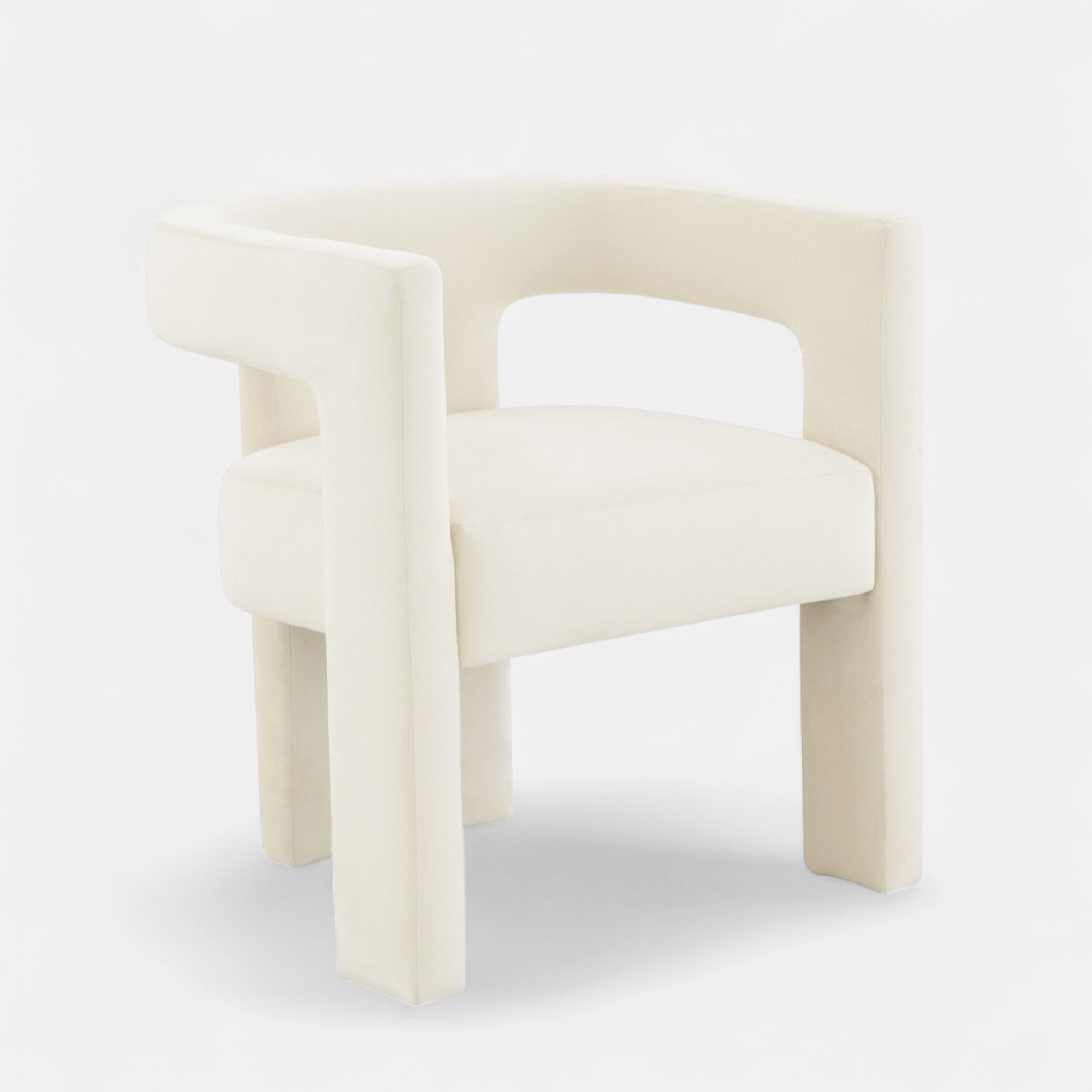 Davina White Lounge Chair - Image 2