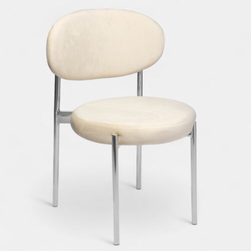 Etna Silver Dining Chair White