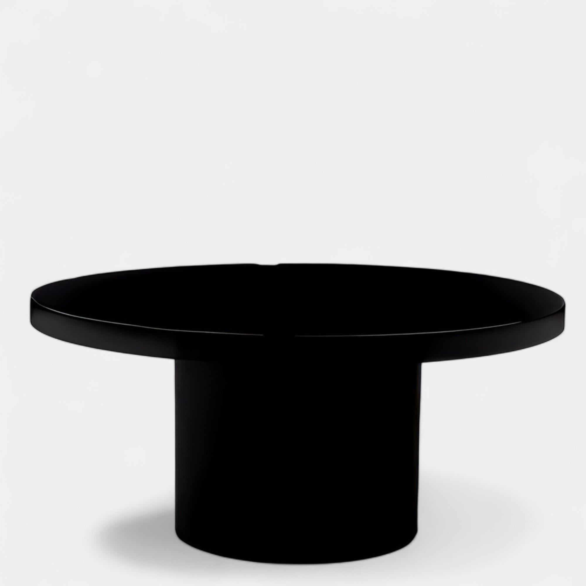 Manhattan Black Round Dining Table 60"