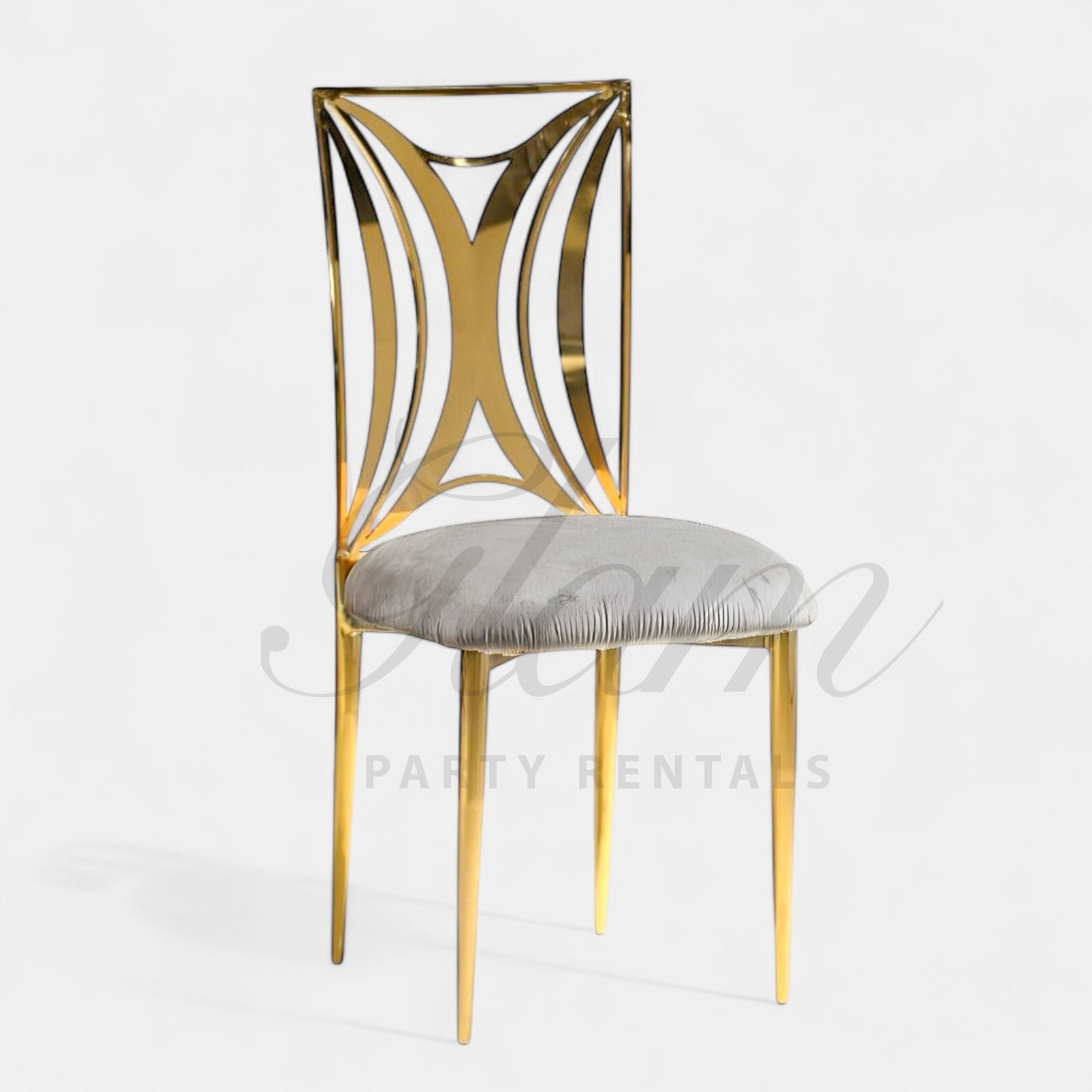 Celine Gold Dining Chair - Gray *PATENT PENDING