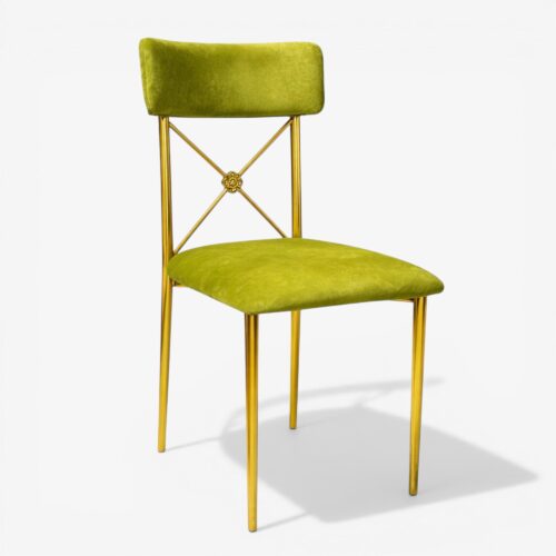 Diana Gold Dining Chair Lime Green