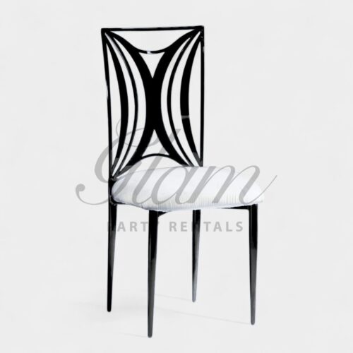 Celine Black Dining Chair White