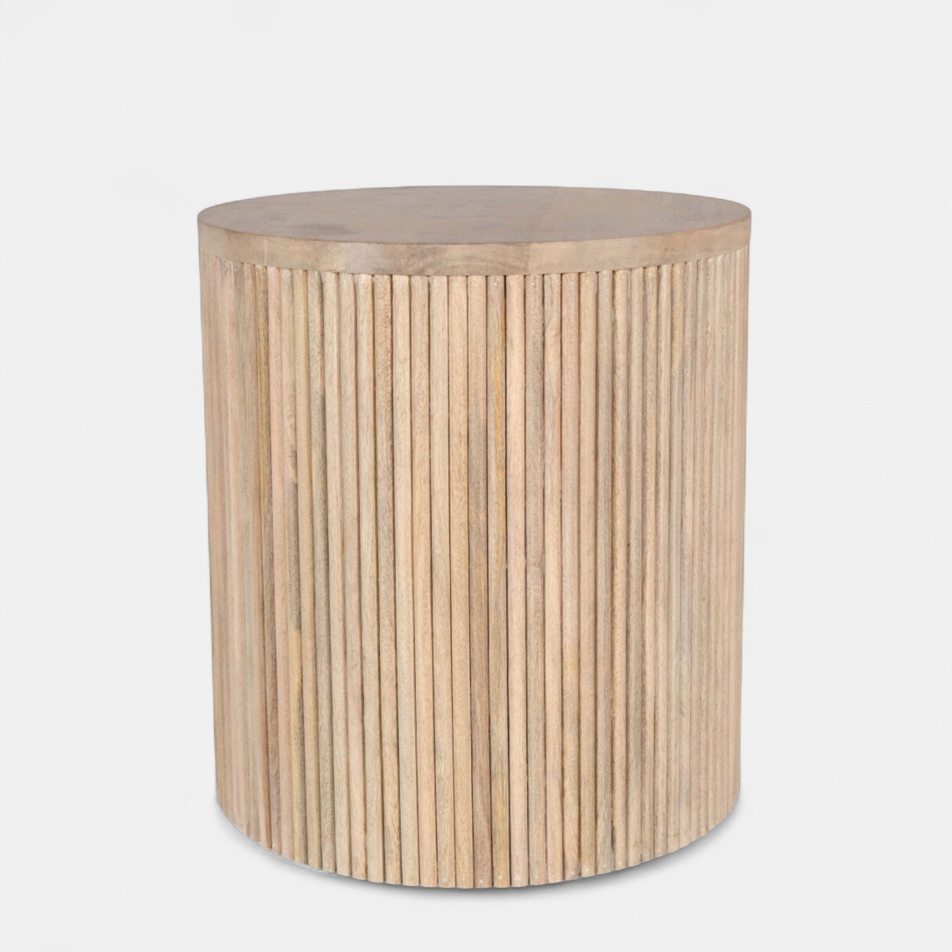 Hamptons Round Natural Side Table
