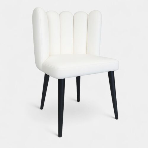 Blossom White Dining Chair Black Legs