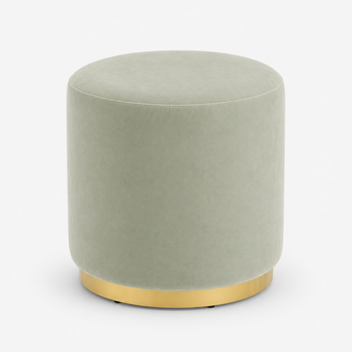 Gala Gold Sage Green Ottoman