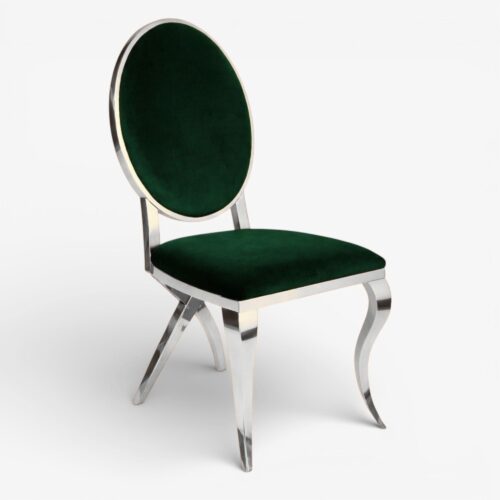 Annabelle Silver Dining Chair Green