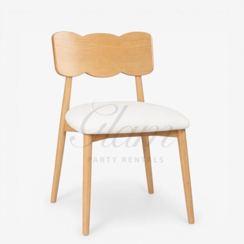 Brielle Wood Top Dining Chair – White