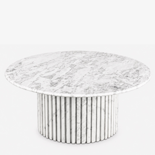Carrara Marble White Coffe Table